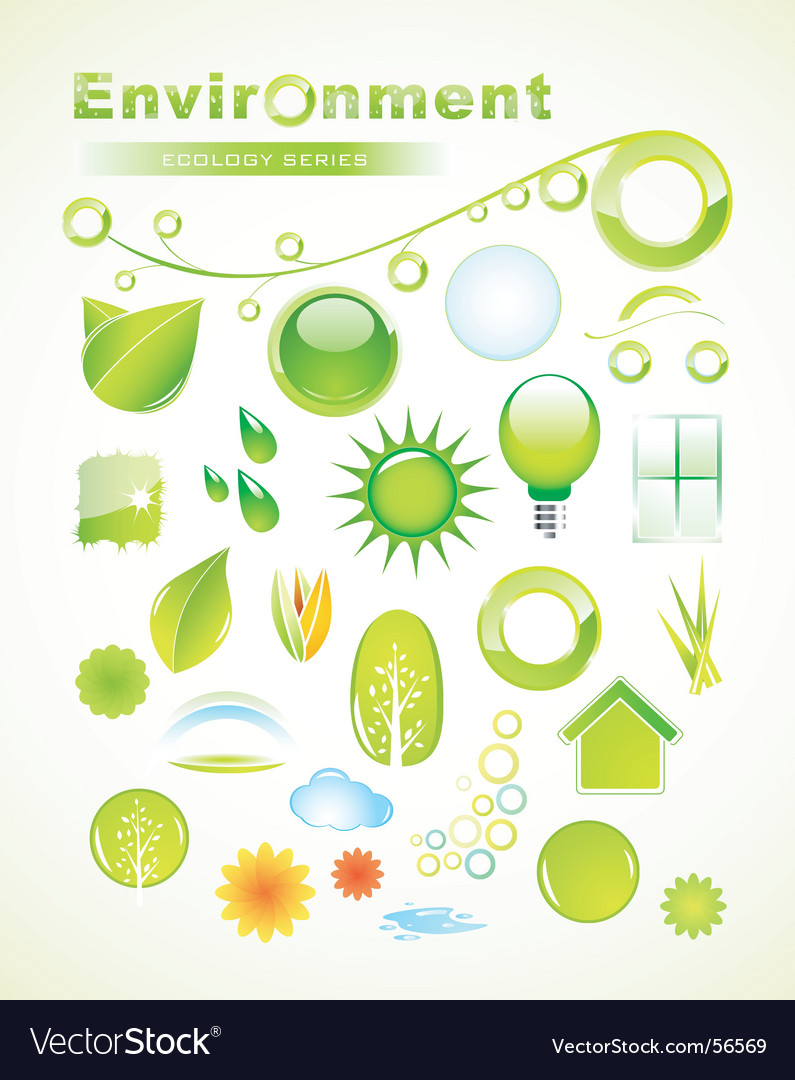 Nature elements Royalty Free Vector Image - VectorStock