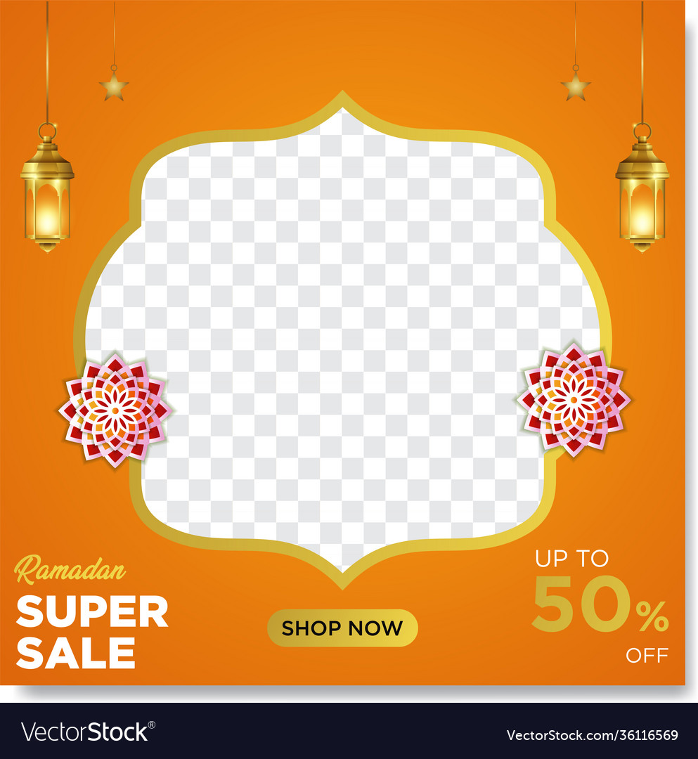 Ramadan sale social media post template banners