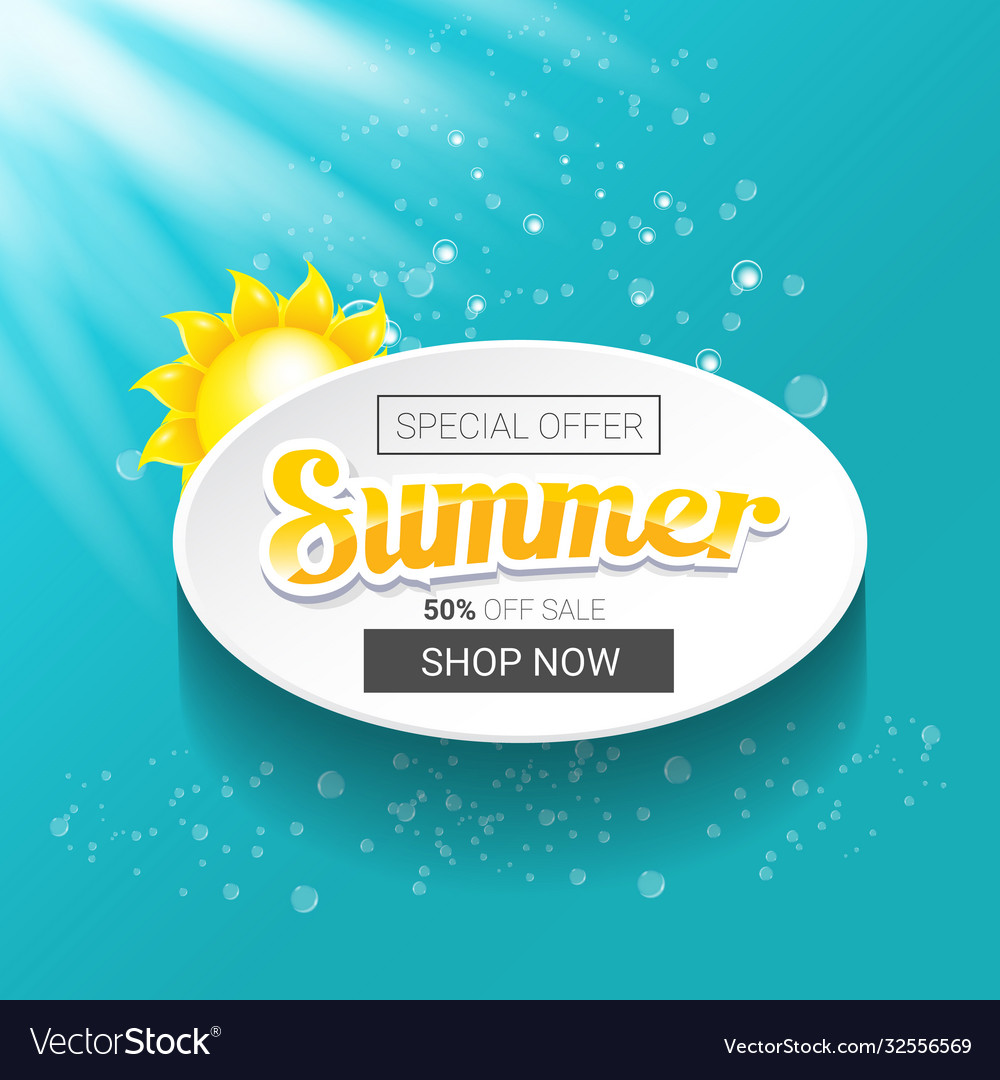 Special offer summer label design template