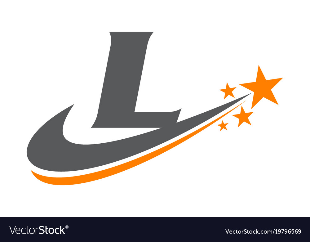 Star swoosh letter Royalty Free Vector Image - VectorStock