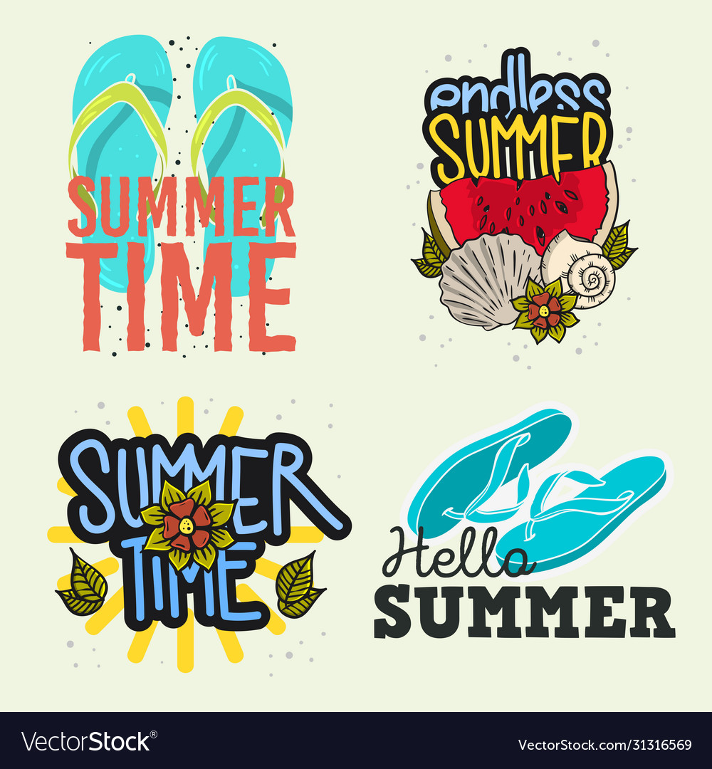 Summer time beach life hand lettering