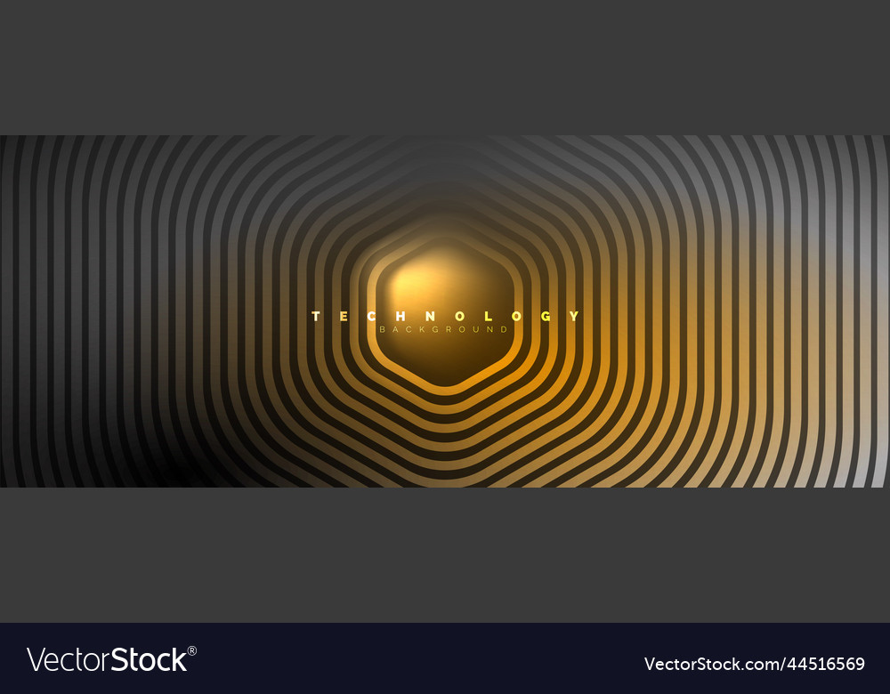Techno shiny hexagons abstract background vector image Techno shiny hexagons abstract background