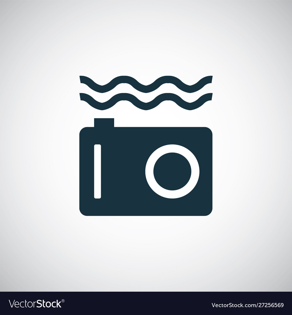 Underwater camera icon for web and ui on white