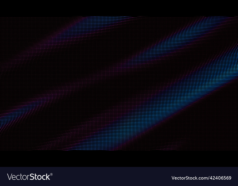 Waves of colorful points digital data splash vector image Waves of colorful points digital data splash