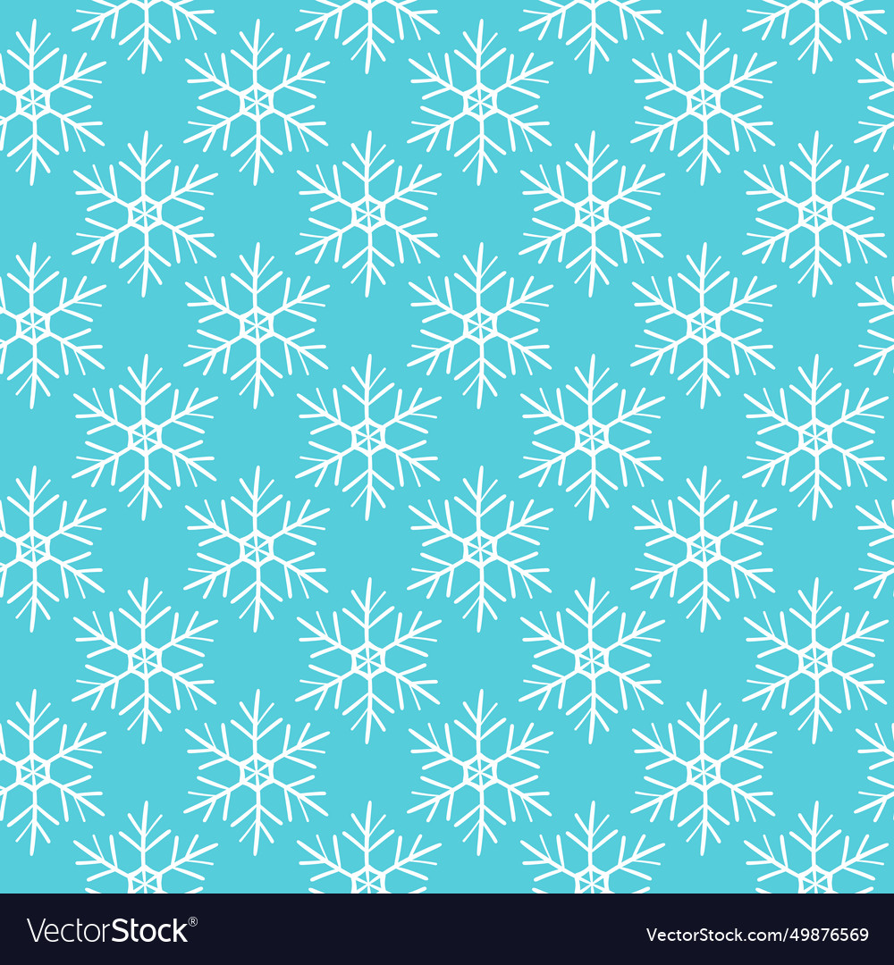 Winter seamless pattern with white snowflakes on Vector Image