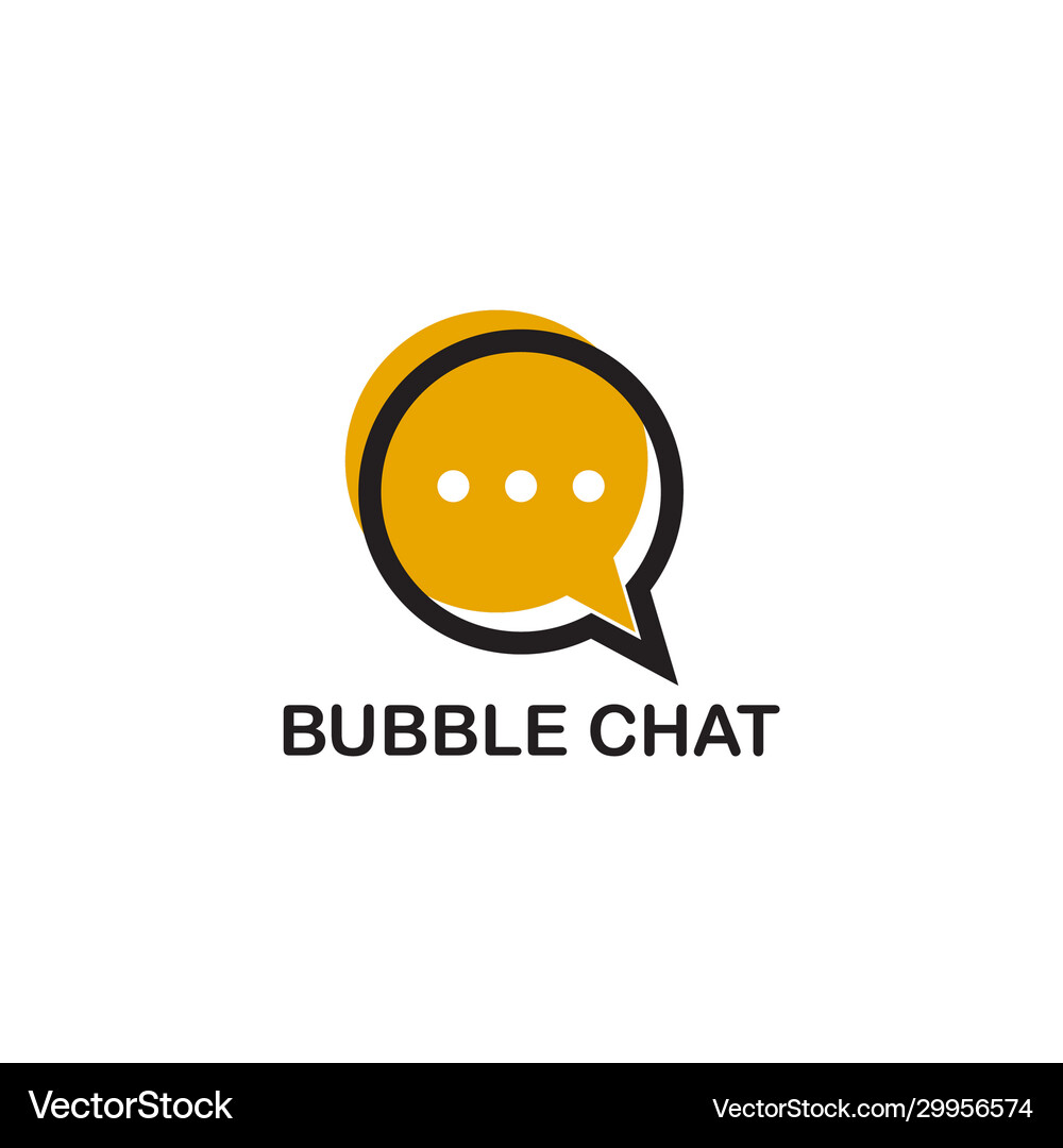 Bubble chat logo design template Royalty Free Vector Image
