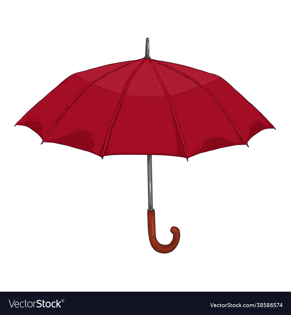 Cartoon open umbrella Royalty Free Vector Image