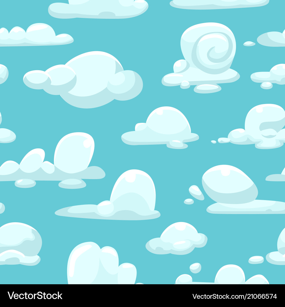 Cloud seamless pattern Royalty Free Vector Image