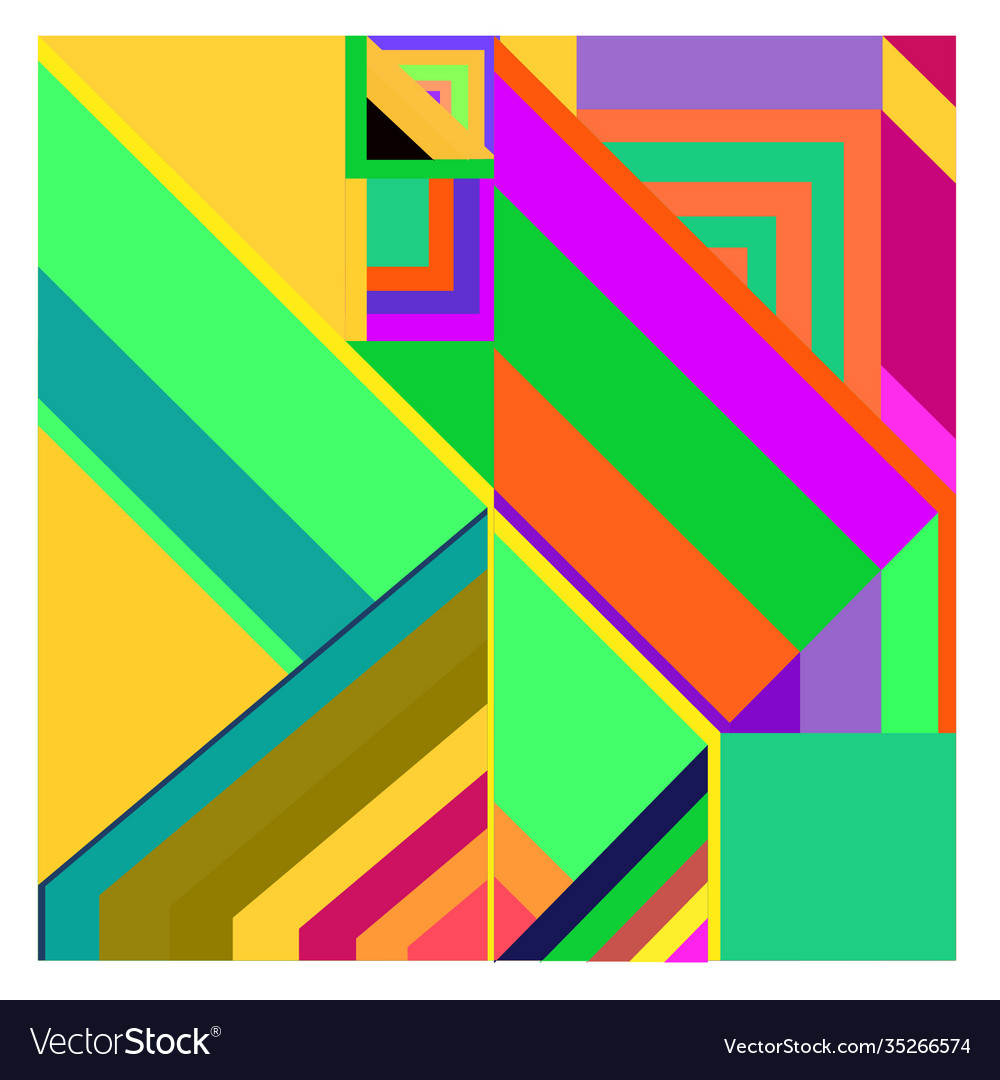 Colorful geometric and curve background pattern