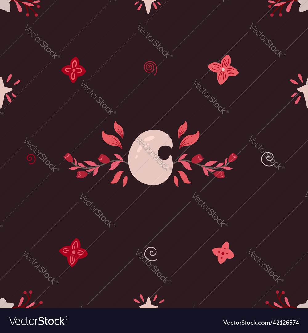 Delicate seamless pattern with crescent vector image Delicate seamless pattern with crescent