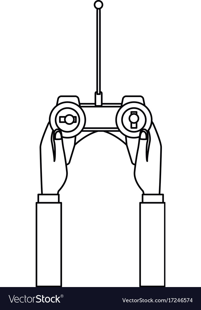 Hand hold drone controller gamepad with antenna