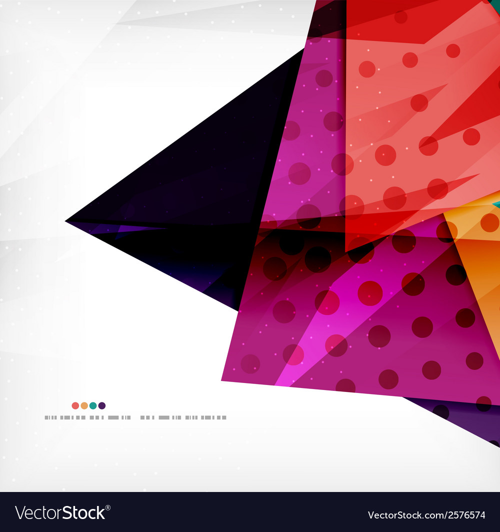 Modern 3d glossy overlapping triangles Royalty Free Vector