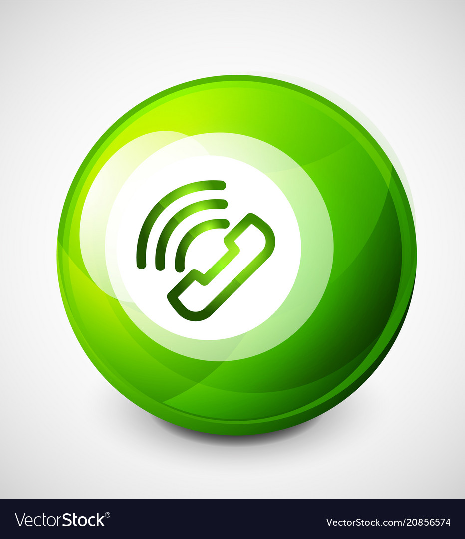 Phone support web button vector image Phone support web button