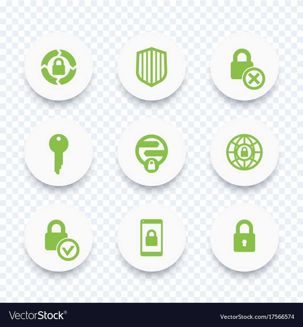 Security icons secure transaction lock shield