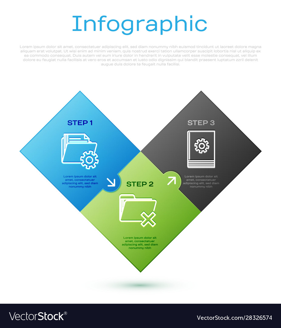 Set line folder settings with gears user manual vector image Set line folder settings with gears user manual