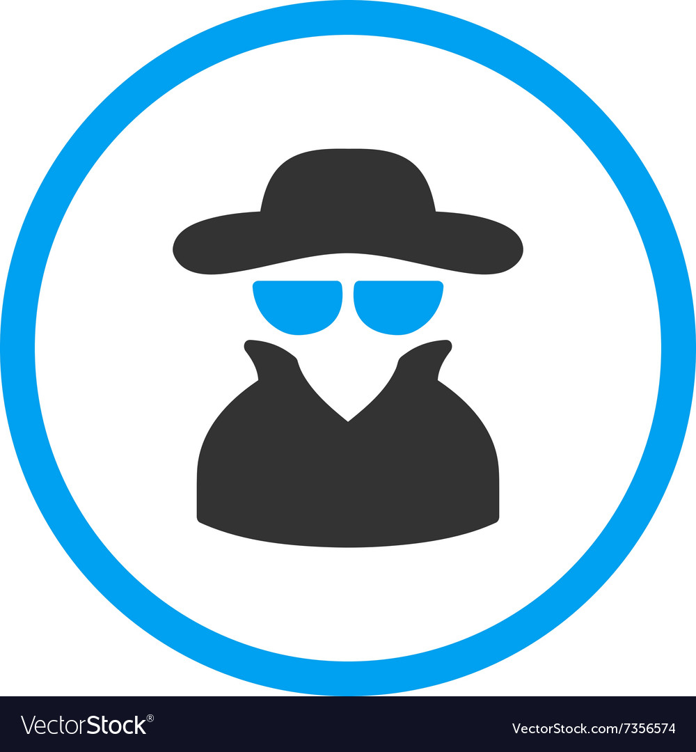 Spy rounded icon Royalty Free Vector Image - VectorStock