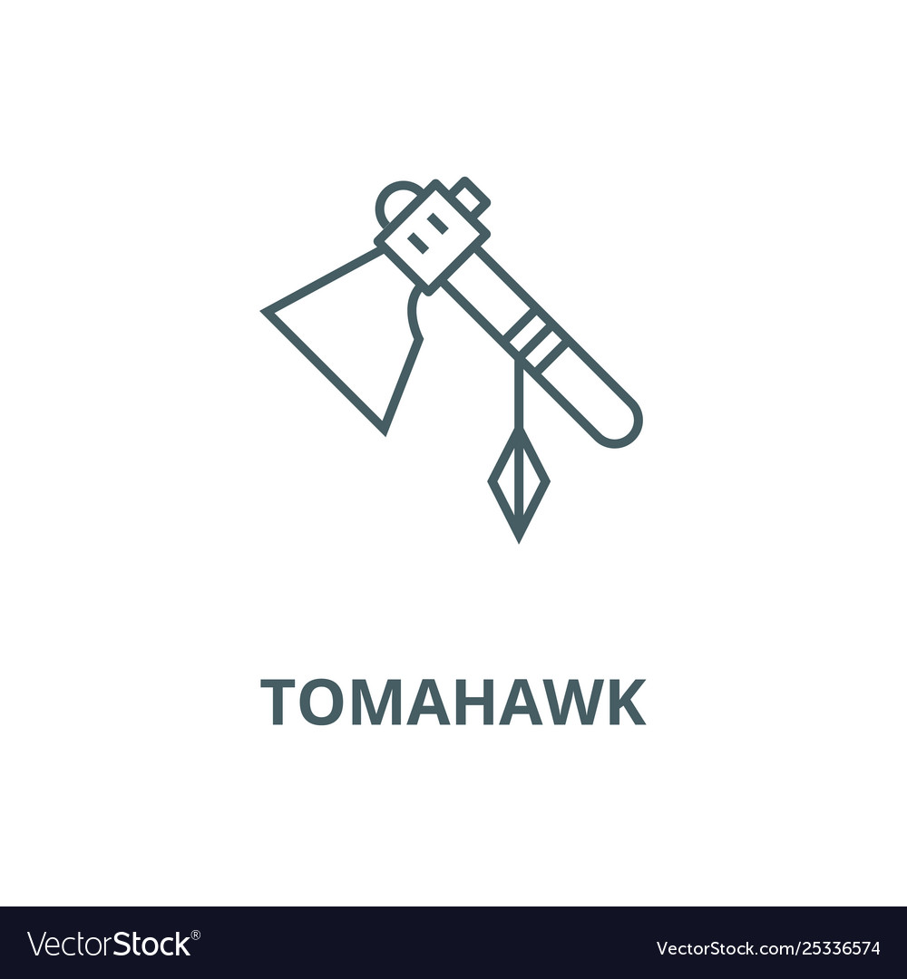 Tomahawk line icon linear concept outline Vector Image Tomahawk line icon linear concept outline