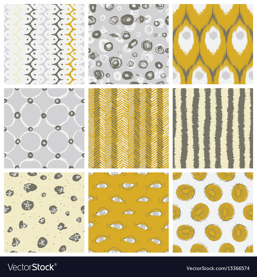 Trendy pattern set Royalty Free Vector Image VectorStock