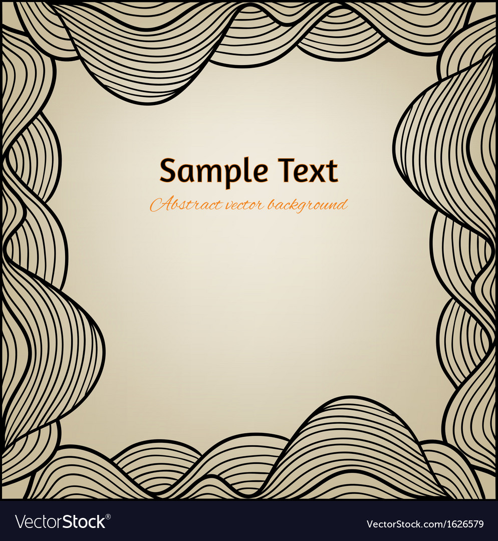 Abstract background with hand drawn frame