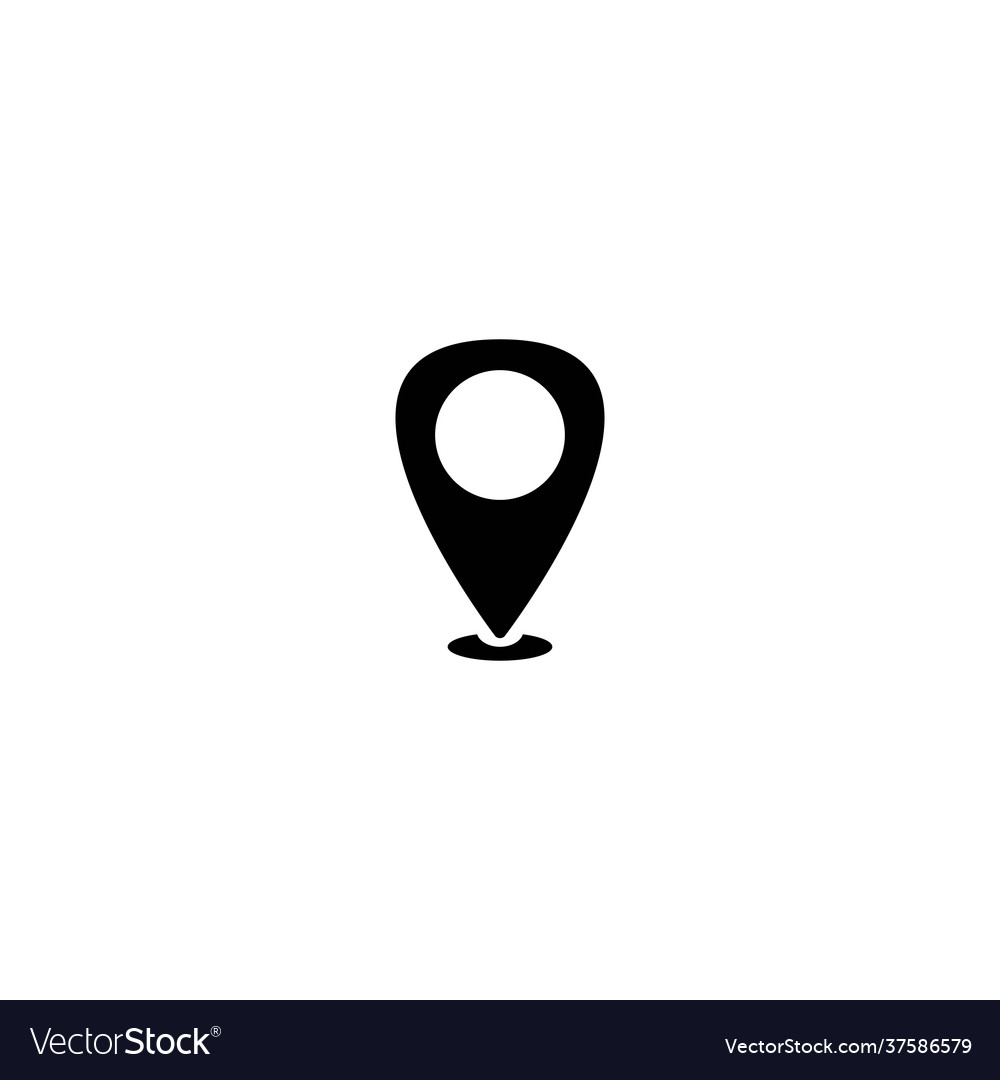 Black location icon gps pointer map pin