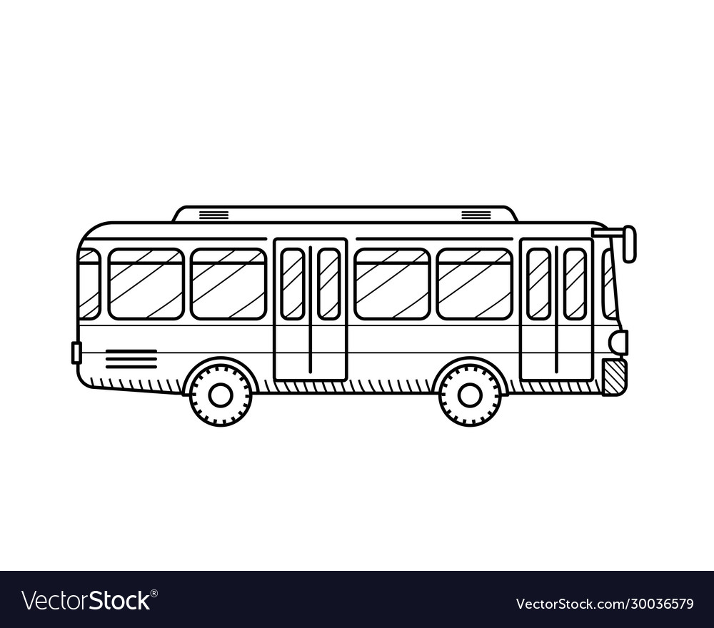 Bus public transport Royalty Free Vector Image