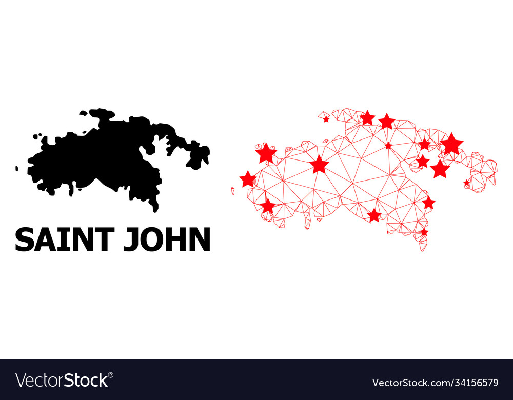 Carcass polygonale Karte Heilige john Insel