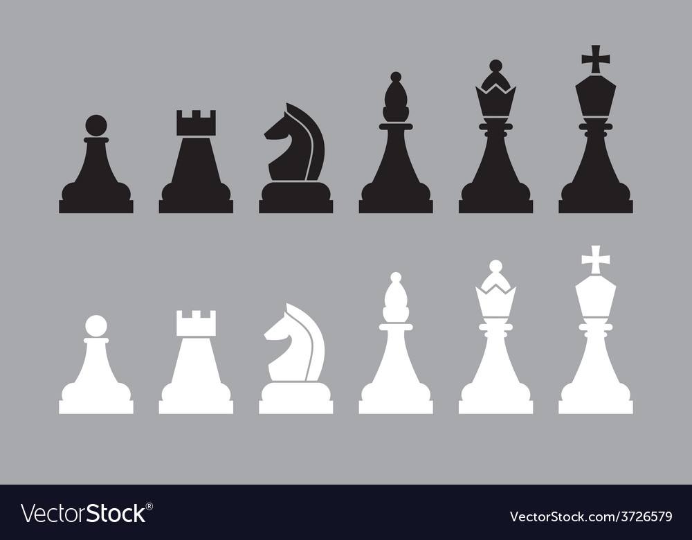 Chess pieces set Royalty Free Vector Image - VectorStock