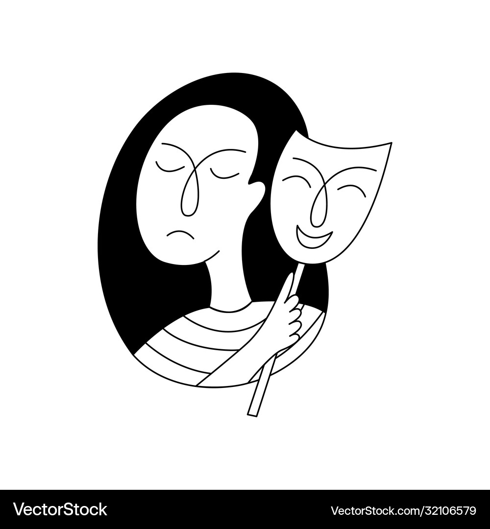 Depression concept Royalty Free Vector Image - VectorStock