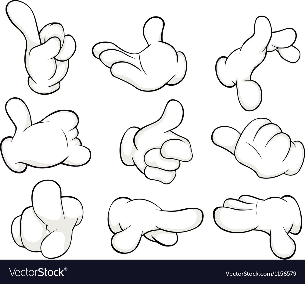 Hands in gloves Royalty Free Vector Image - VectorStock