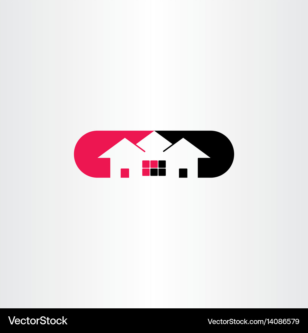 House logo symbol icon clip art Royalty Free Vector Image