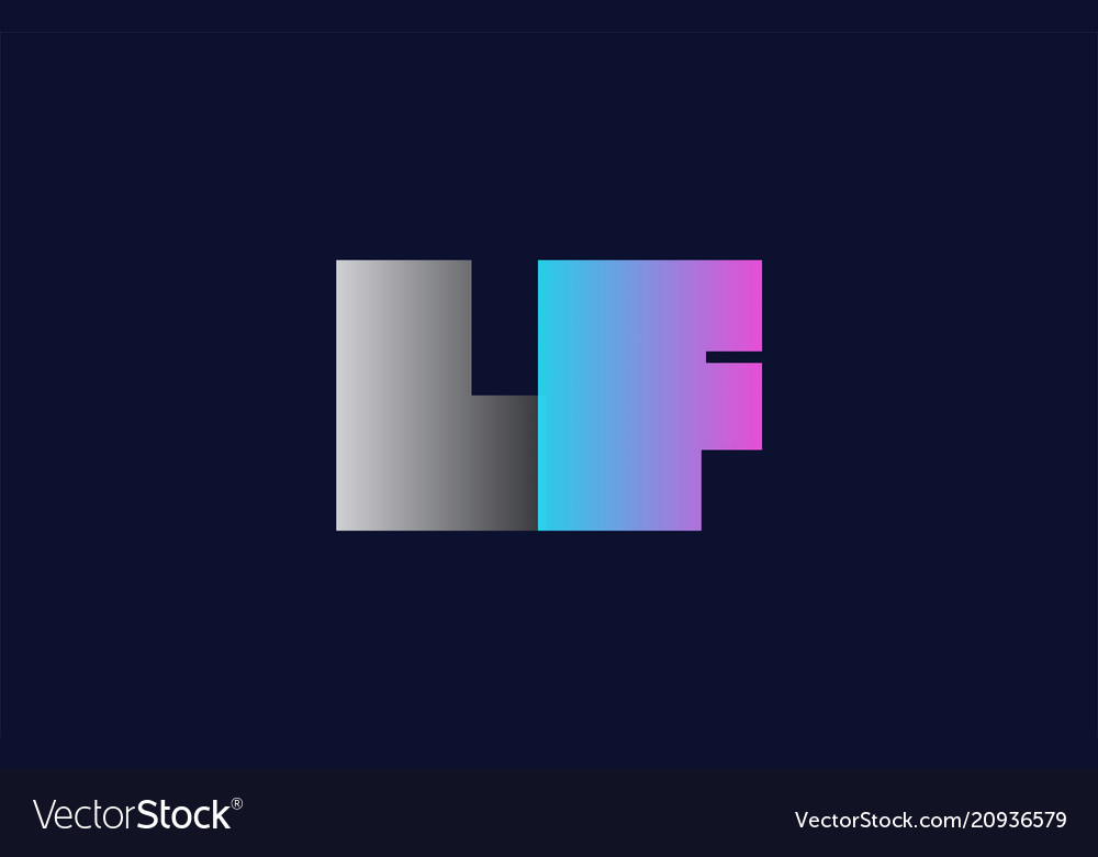 Initial alphabet letter lf l f logo company icon Vector Image