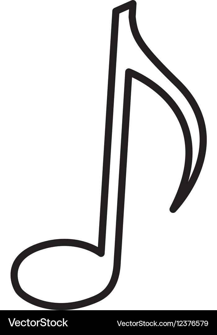 Music note isolated icon Royalty Free Vector Image