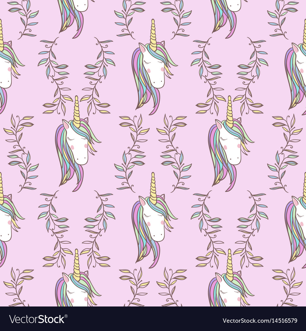 Rainbow Unicorn Seamless Pattern