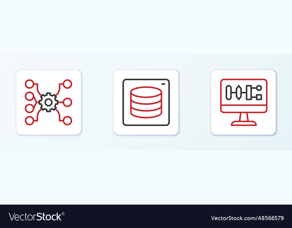 Set line algorithm neural network and server vector image Set line algorithm neural network and server