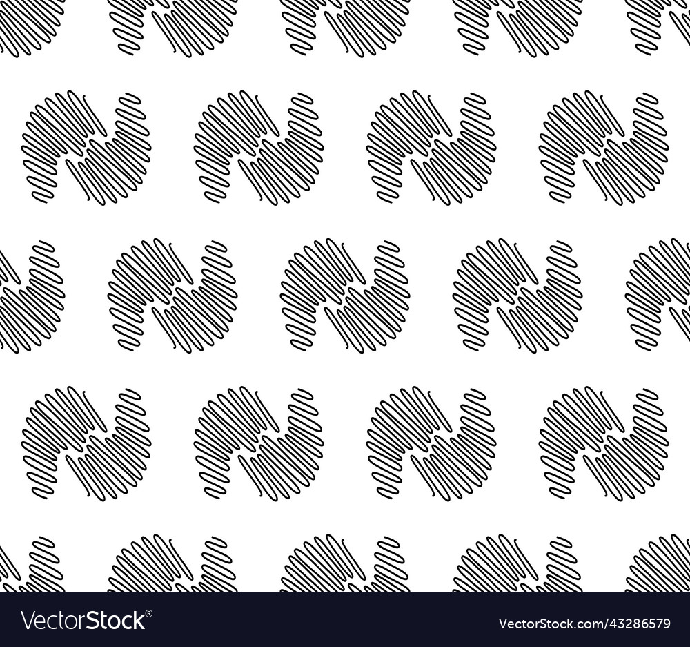 Spiral wave yin and yang seamless pattern white