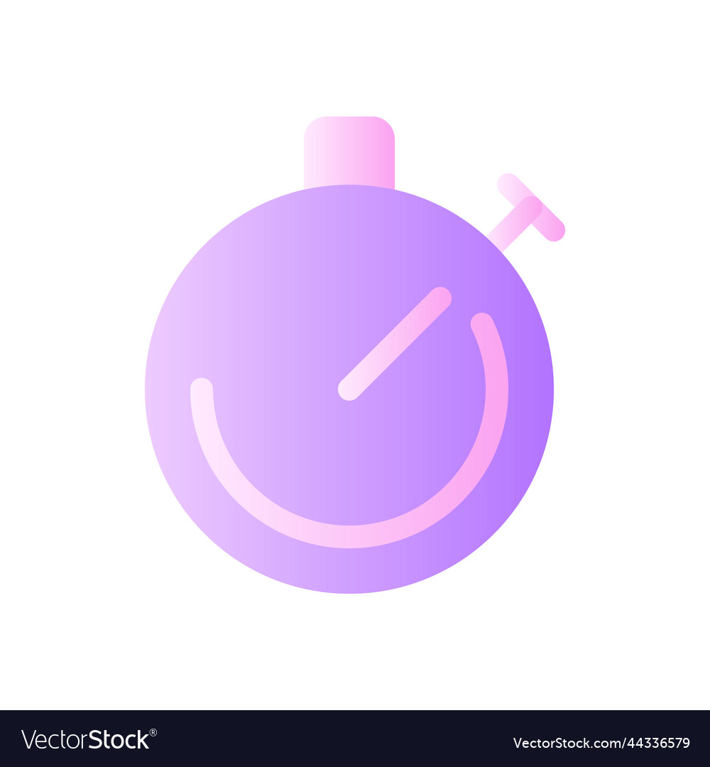 Stop watch flat gradient two-color ui icon vector image Stop watch flat gradient two-color ui icon