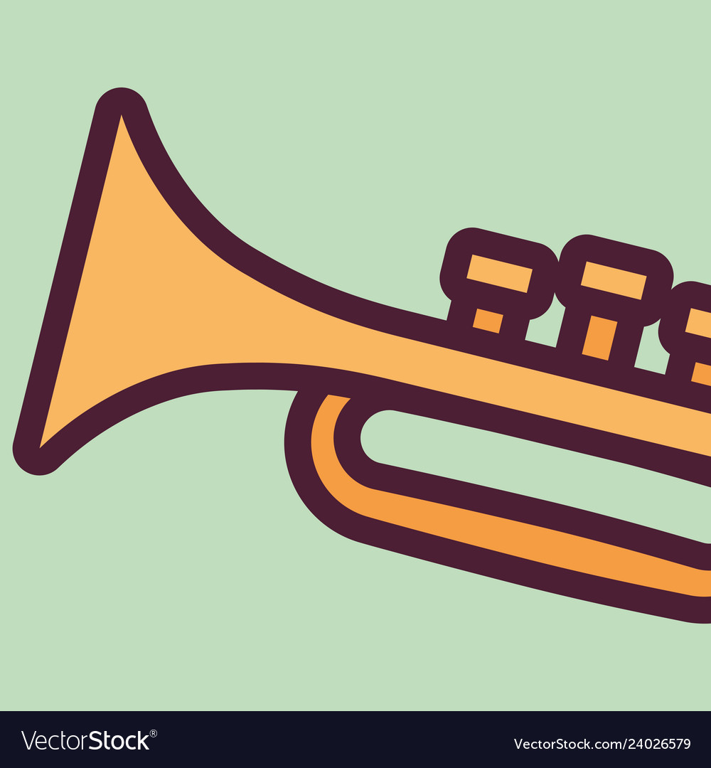 Trumpet musical instrument icon