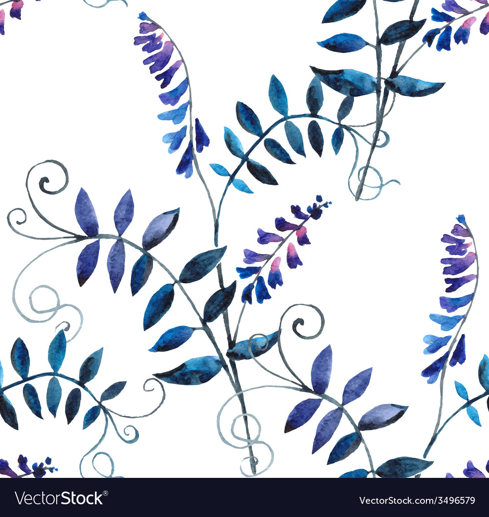 Watercolor Vetch Pattern