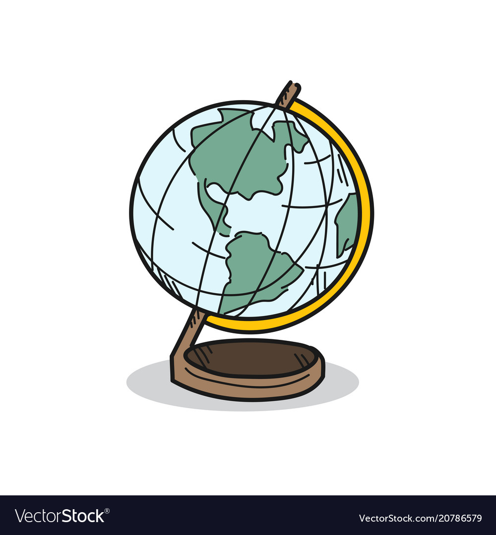 World model on a white background vector image World model on a white background