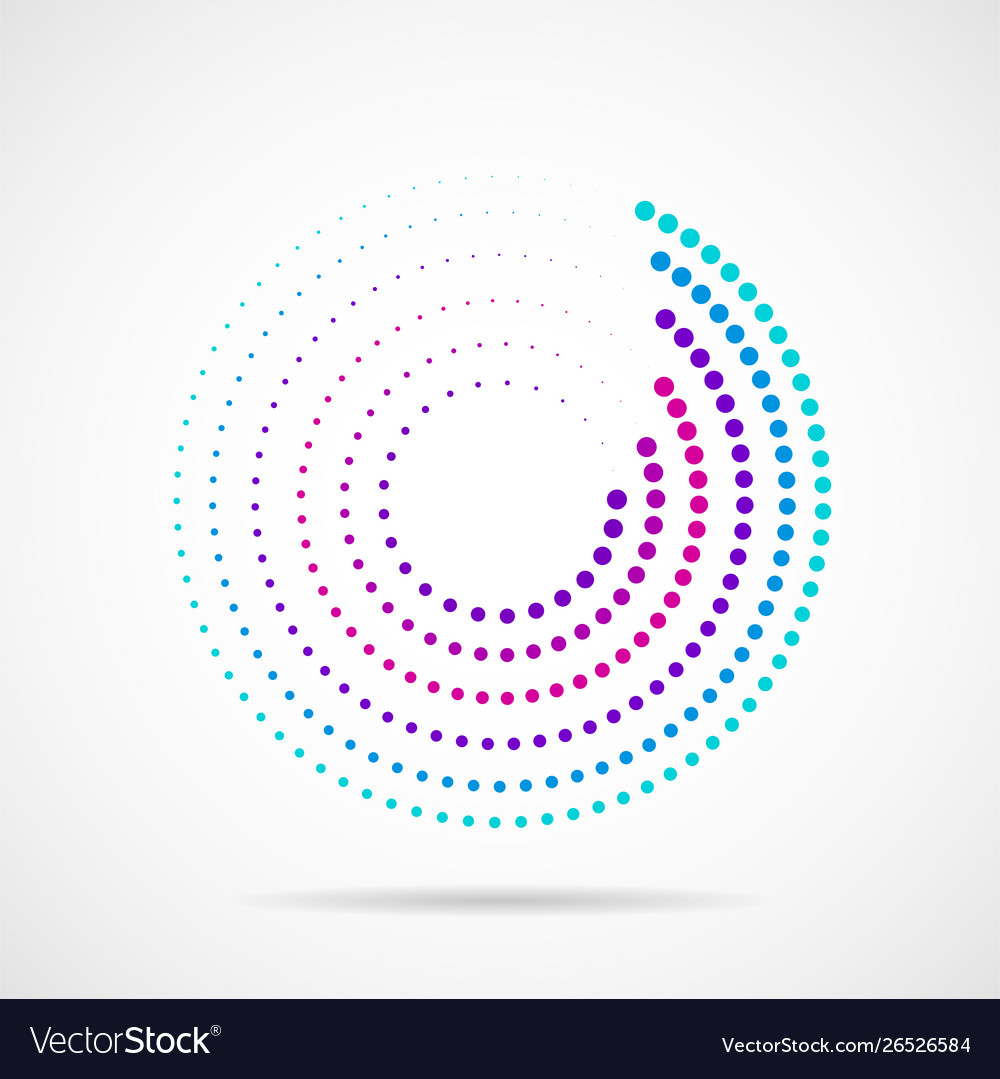 Abstract dotted circles dots in circular form