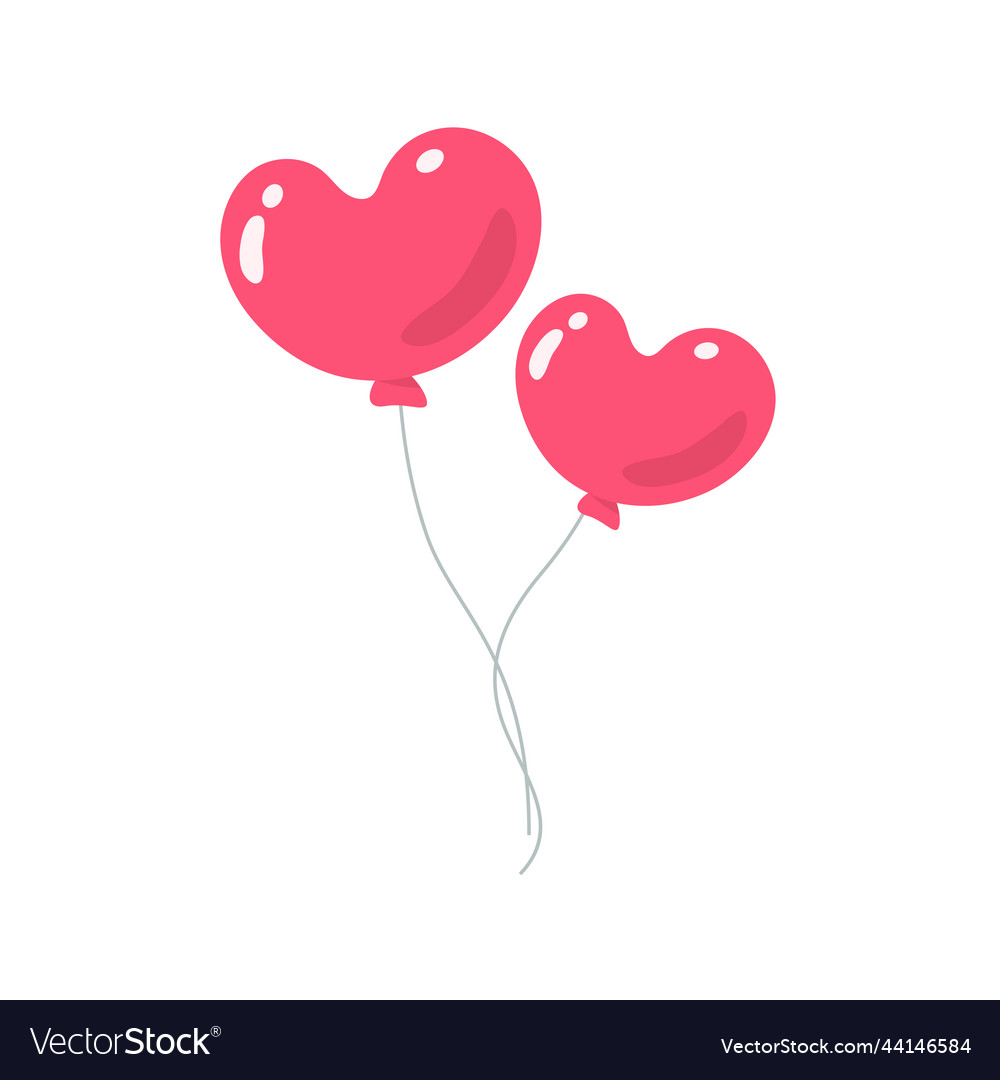 Balloon colorful balloons tied with string vector image Balloon colorful balloons tied with string