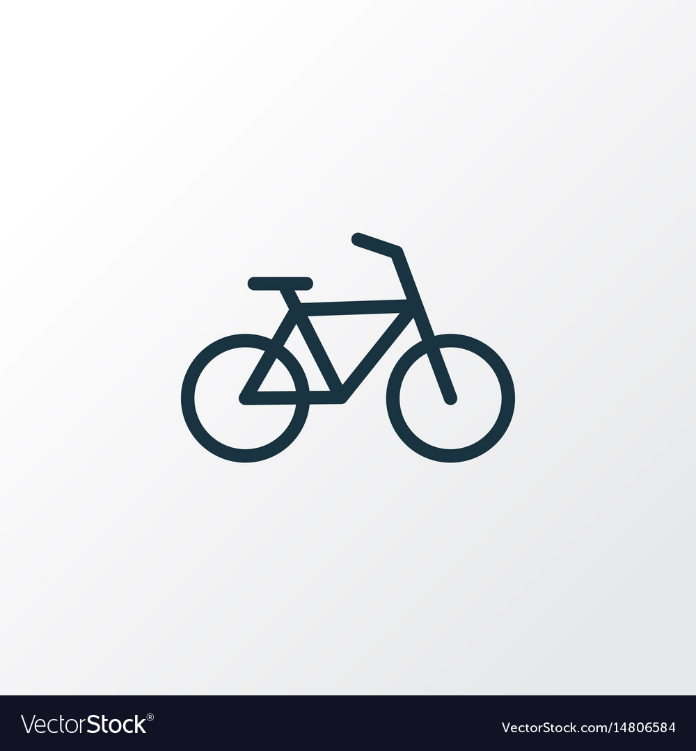 Bicycle outline symbol premium quality isolated Vector Image