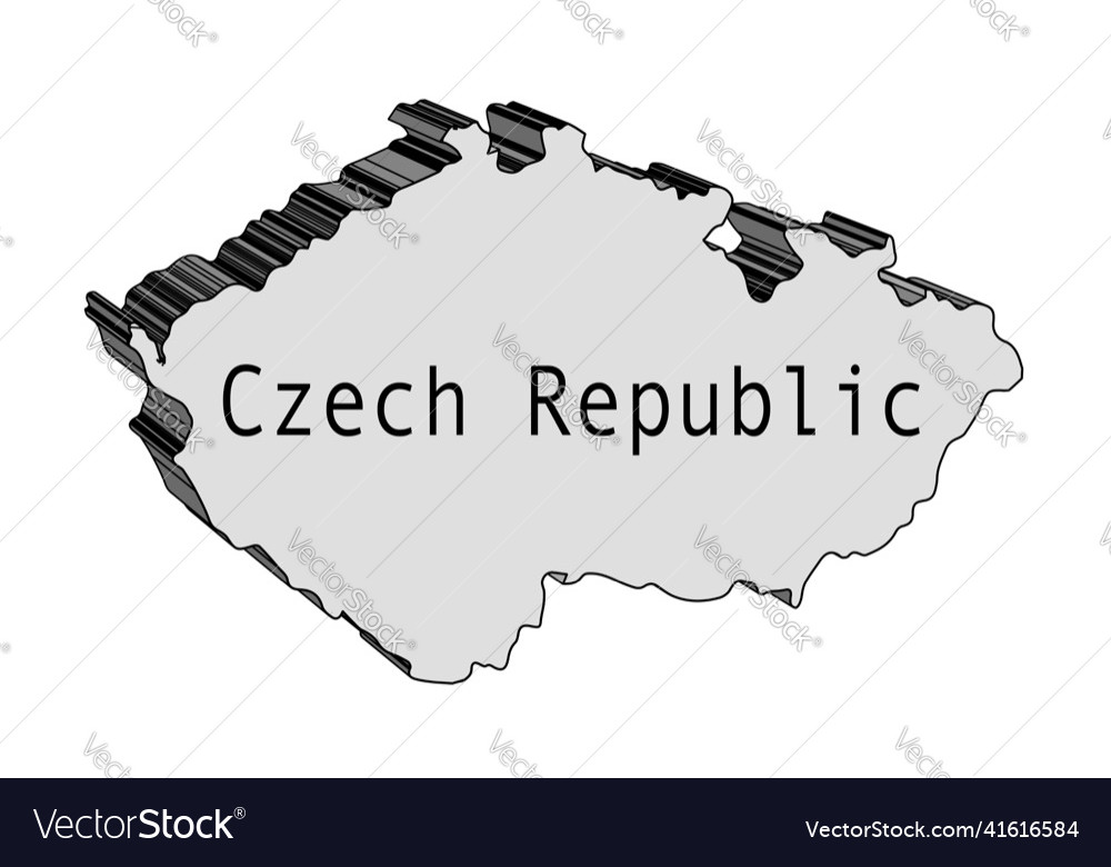 Czech republic 3d map