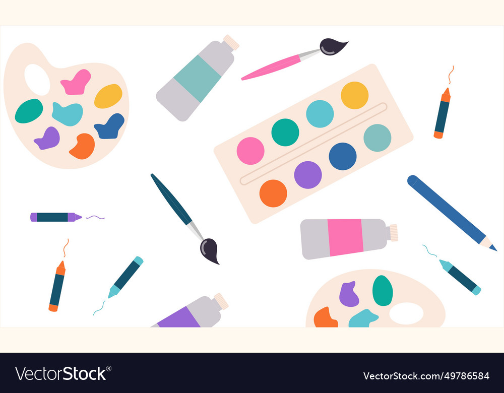 Drawing tools seamless pattern