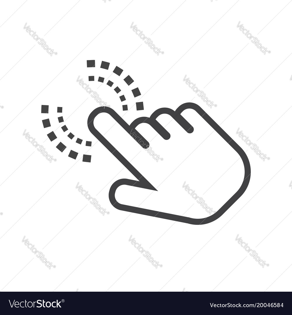 Hand Klicken Sie auf Cursor Icon - Finger Touch Sign