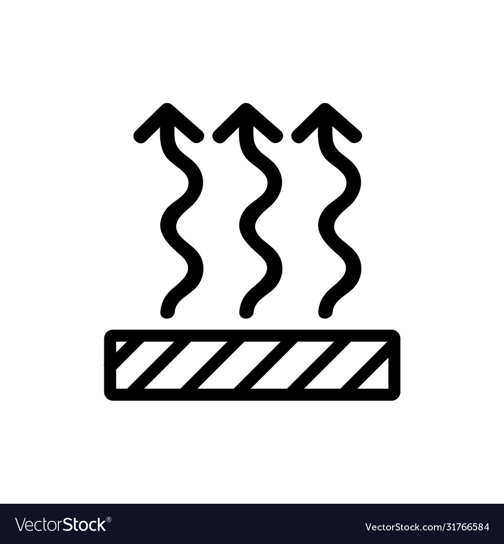 Heating floor arrow icon outline