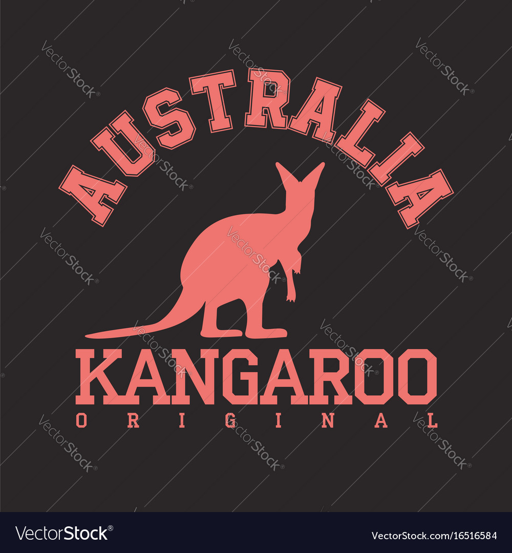 Kangaroo emblem Royalty Free Vector Image - VectorStock