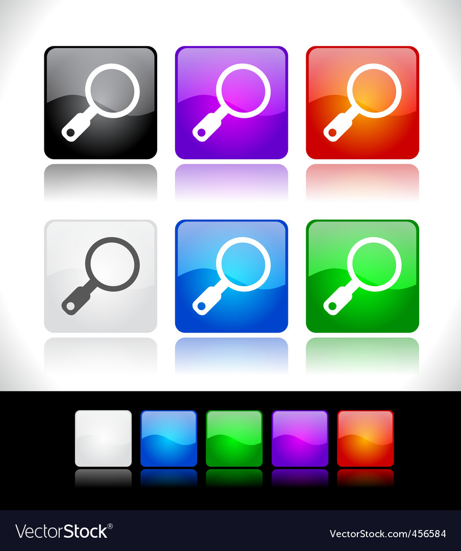 Modern Icon Set - Search & Buttons
