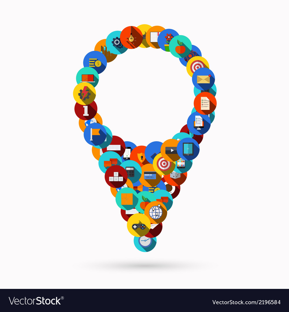 Modern map pointer background