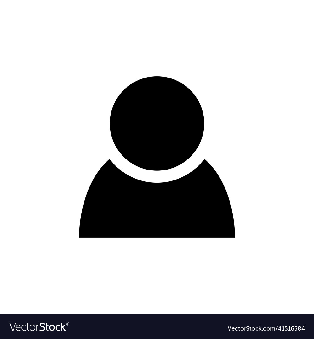 Person icon flat symbol design Royalty Free Vector Image